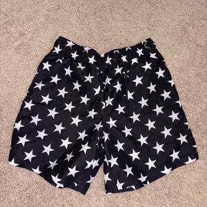 George Black and White Star Swimtrunks